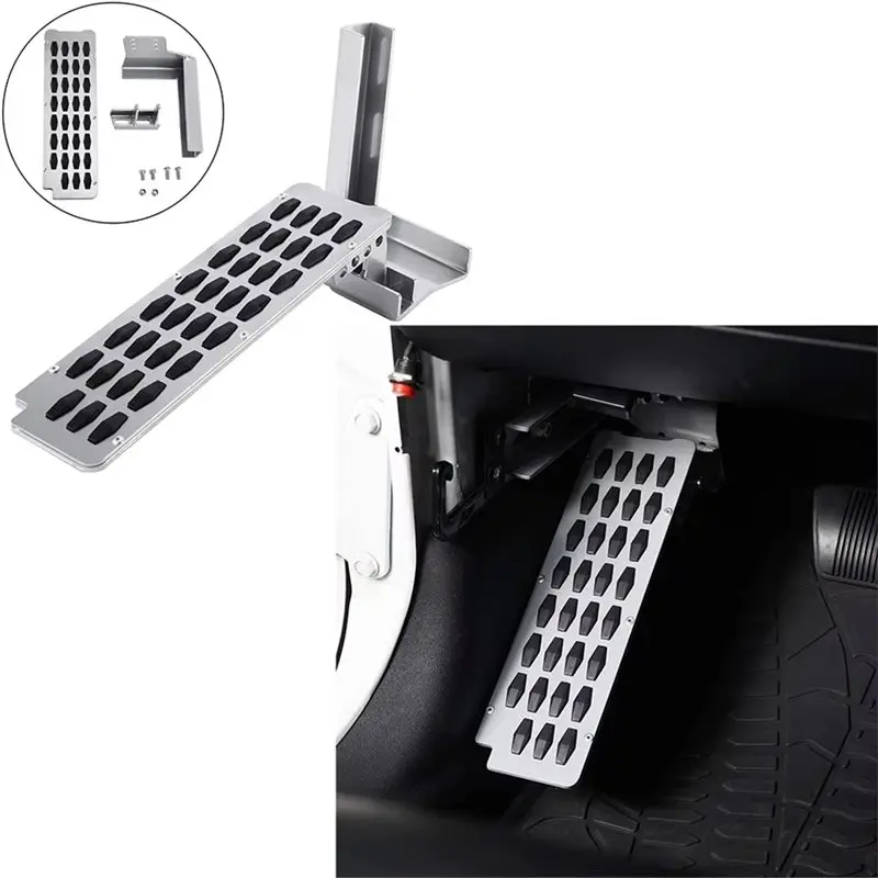 Durable-Left Side Foot Rest Kick Panel For 2007-2018 Jeep Wrangler JK& Wrangler Unlimited- Dead Pedal Included
