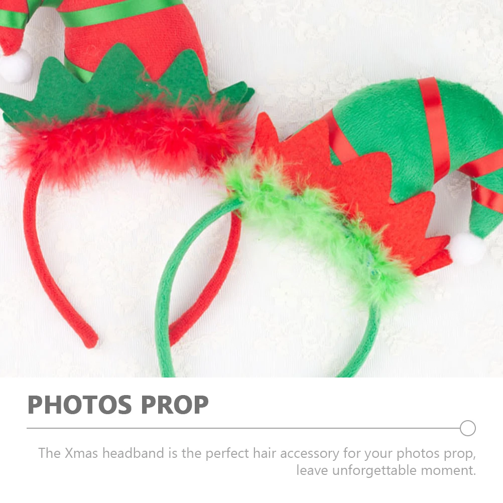 

Hat Holiday Party Hair Bands Plastic Decoration Elf Hat Shape Materials Exquisite Workmanship Safe Long Term Use Photos