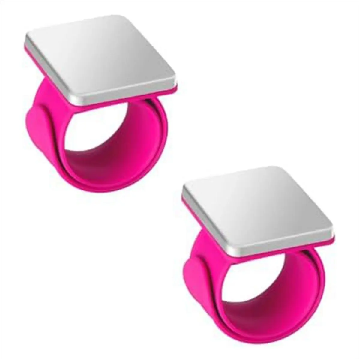 A45I 2 PCS Magnetic Pin Cushion Wrist, Magnetic Sewing Pincushion, Magnetic Pin Holder Wristband for Sewing,Pink