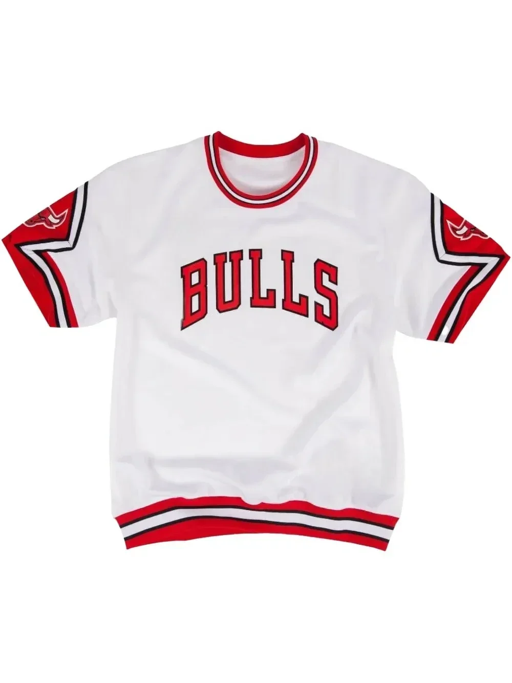 Camiseta de piloto con cuello redondo holgada para hombre, transpirable, de secado rápido, con estampado 3D de Chicago Bulls, la más vendida, 1987/88.