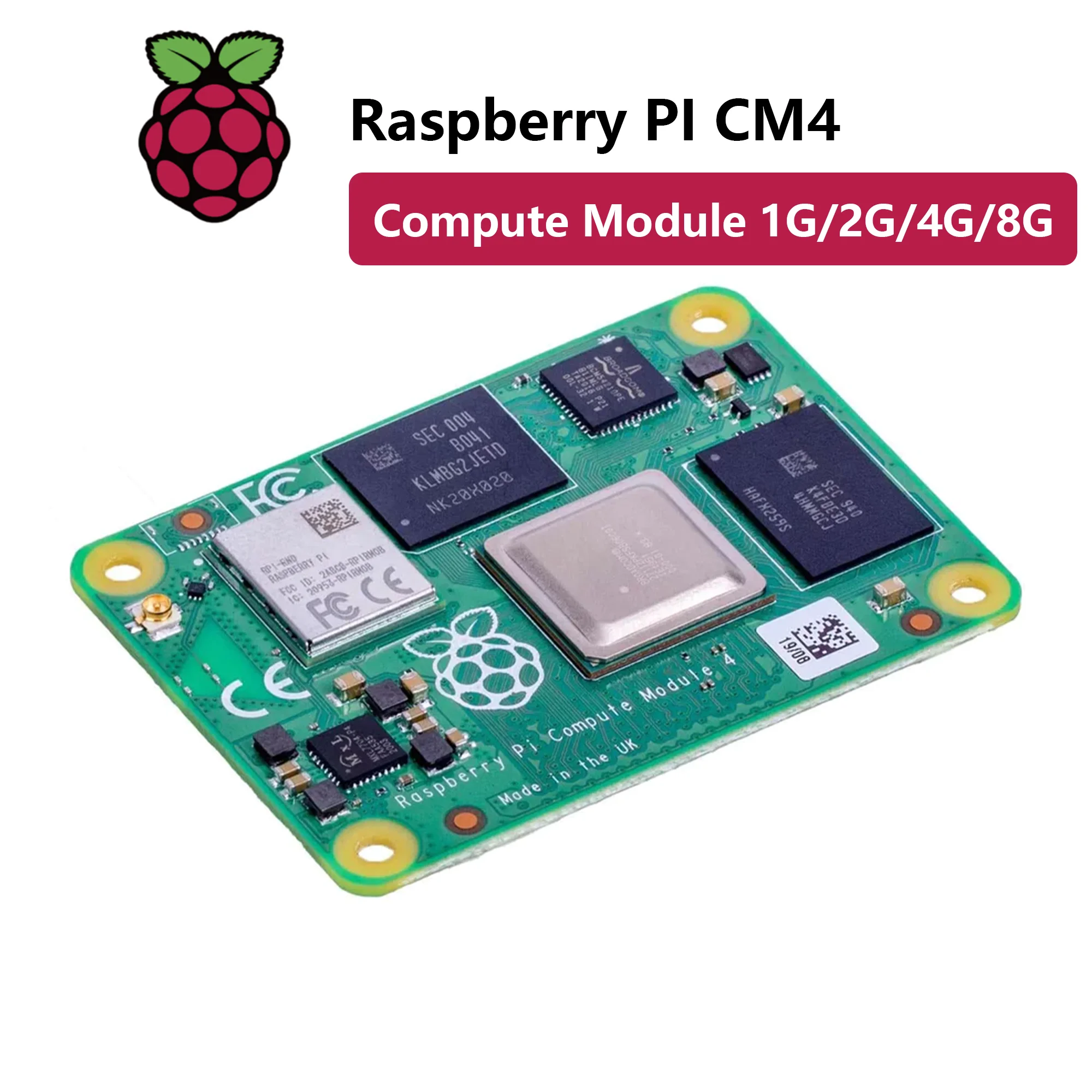 Raspberry Pi Compute Module 4 CM4 BROADCOM 1G/2G/4G/8G RAM opcional EMMC Wi-Fi y Bluetooth 5,0 ARM Raspberry Pi CM4