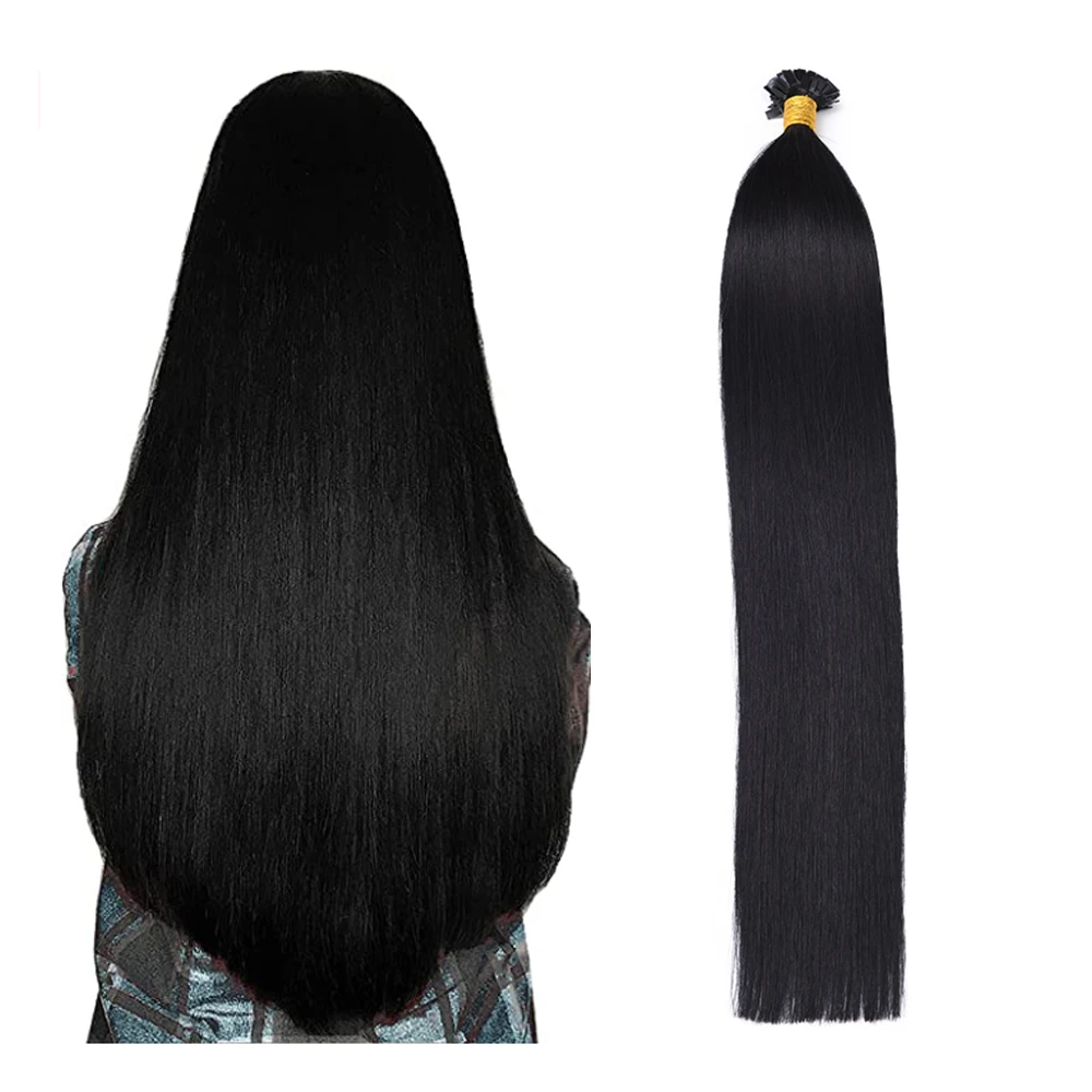 Russian Pre Bonded Flat Tip Hair Extensions 1.0g/strand Keratin Fusion Hair Extensions