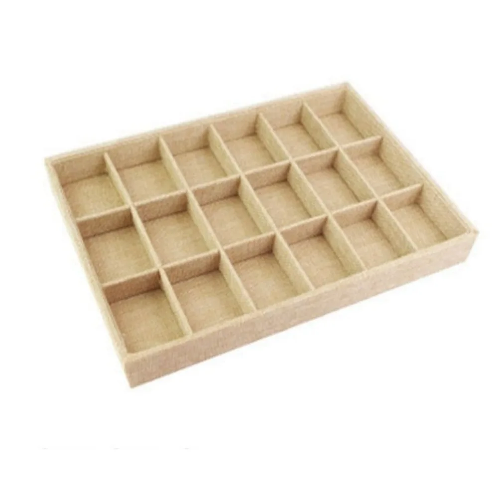 

Space Saving Retro Jewelry Box Stackable Multifunctional Display Jewelry Holder Bracelet Necklace Linen Jewelry Tray Home