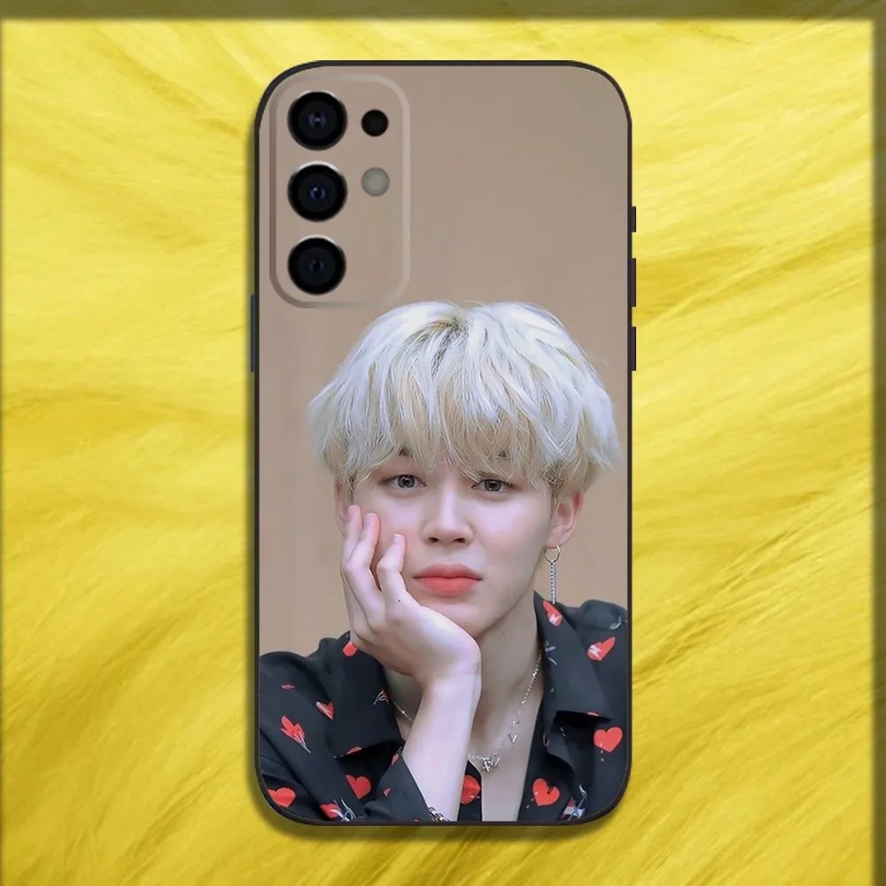 Capa de telefone Singer J-JIMINS-S para Samsung S24, S21, S22, S23, S30, Ultra, S20, Plus, Fe, Lite, Note, 10,9,5G Capa macia preta