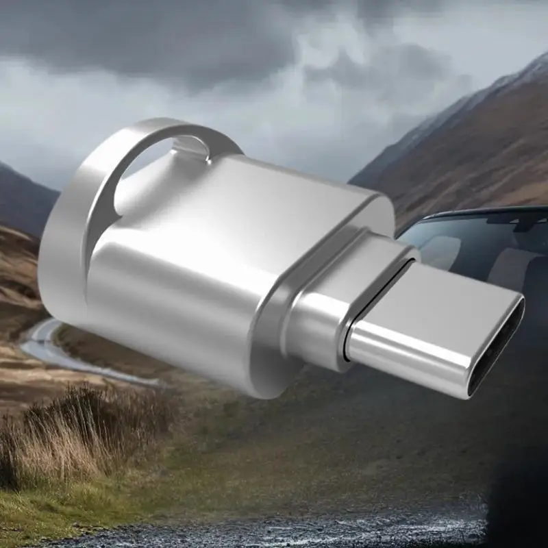 เครื่องอ่านการ์ด TF USB 3.1 Type-C โลหะผสมสังกะสีที่ทนทานสําหรับคุณสมบัติ OTG ของแล็ปท็อป Xiaomi