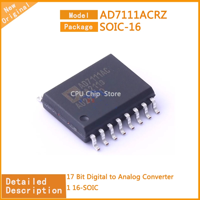 1~5Pcs/Lot   New Original  AD7111ACRZ   AD7111 17 Bit Digital to Analog Converter 1 16-SOIC