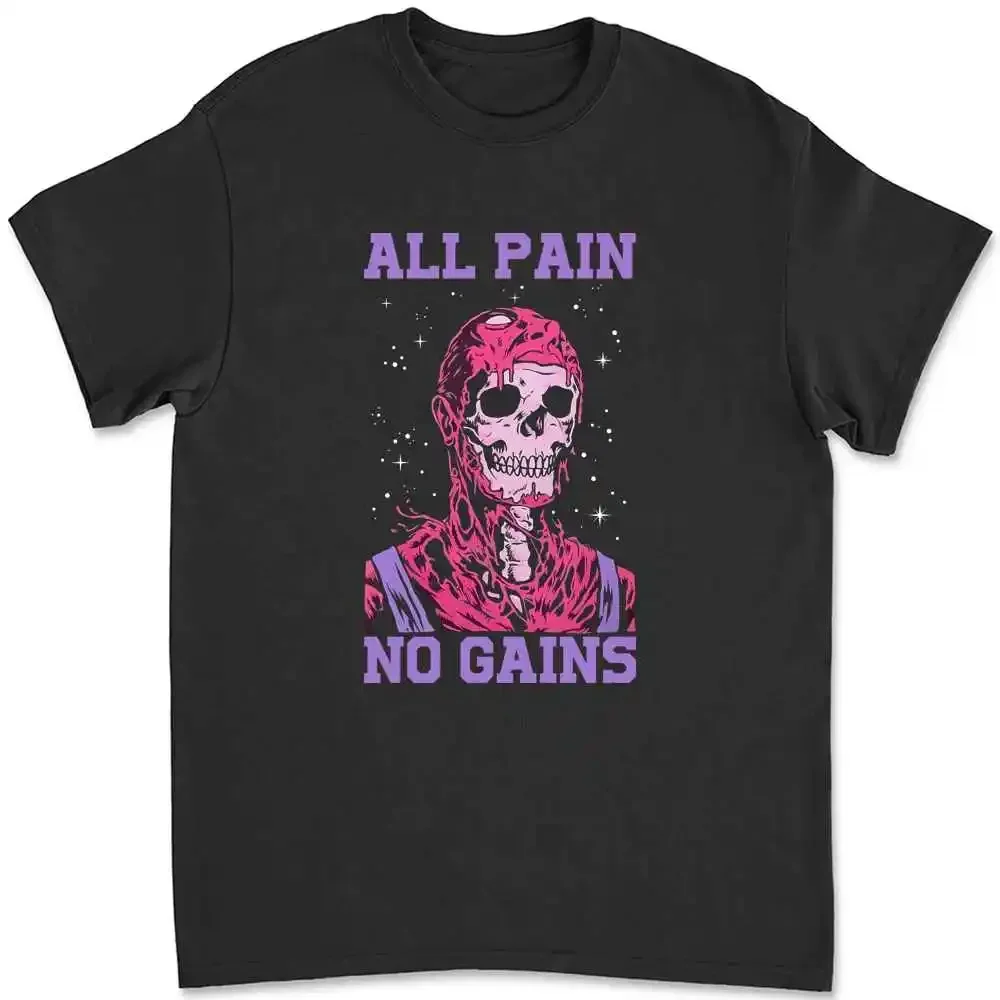 All Pain No Gains Weightlifting Gym Training Powerlifting T-shirt 5TAT