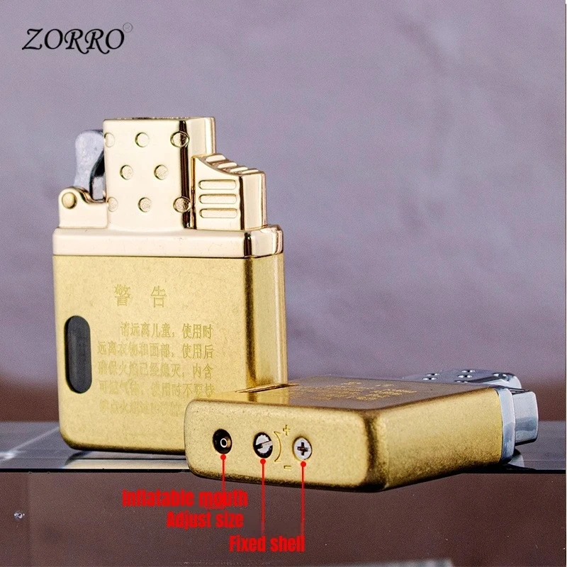 Zorro Original Butangas-Einsatz-Bewegungszubehör Ersatz-Innenfutter Winddicht Einzel- und Doppelstrahl Transparent Sichtbares Gas – Detail 6