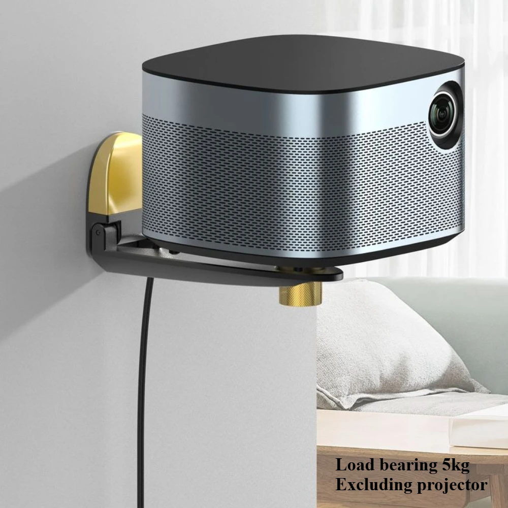 

Projector Wall Mount Bracket Projector Accessories,Angle Adjustable Aluminum Alloy Projector Bracket,1/4 Inch Standard Screw