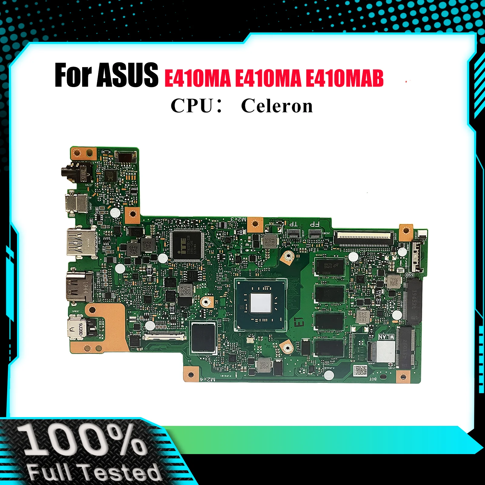 

Материнская плата для ноутбука E410MA для ASUS EeeBook E410M E410MAB E410MA, материнская плата для ноутбука с процессором Celeron, 100% тестирование, ОК, быстрая доставка