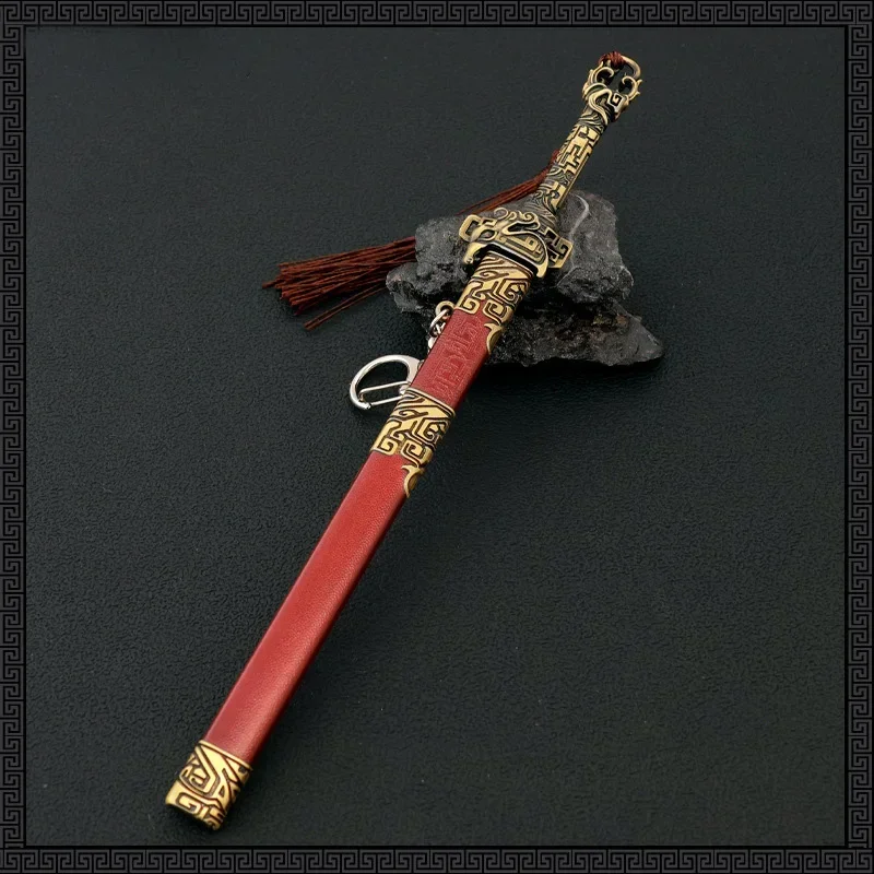 Wo Long: Fallen Dynasty Wapen Zhang Liao Dire Tijger Zwaard Mes 22 cm Game Perifere Metalen Zwaard Wapen Model Geschenken speelgoed Jongens