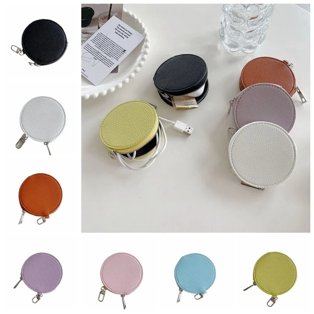 

Star PU Leather Coin Purse Zipper PU Leather Round Wallet Small Storage Bag Earphone Bag Small Storage Bag Children/Students