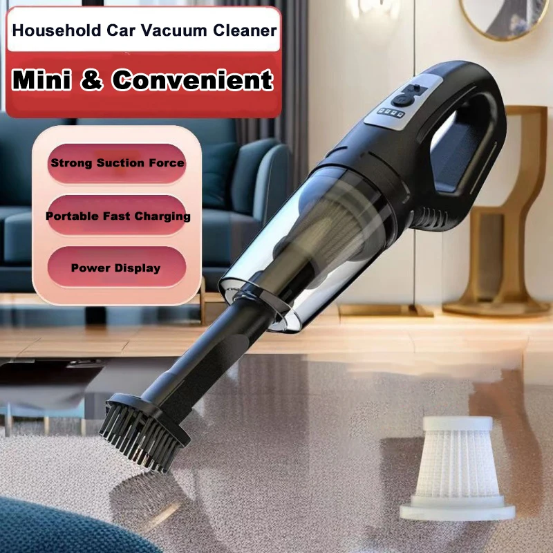 Mini Vacuum Cleaner For Vehicle Home Office Pet Hair Powerful Suction Cordless Vacuum Cleaner Car Wet Dry Vacuum Cleaner