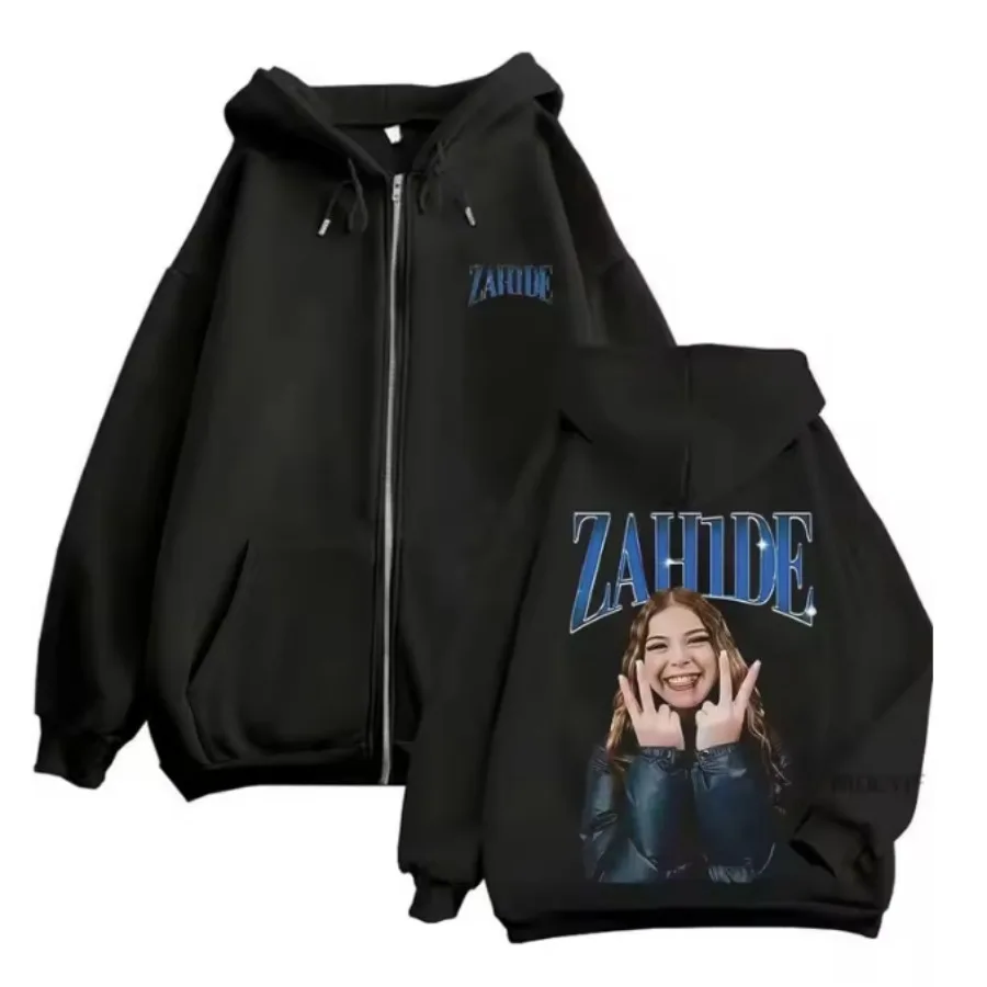 

Толстовки на молнии Zahide Merch, модные винтажные куртки в стиле хип-хоп, пуловеры для мужчин и женщин, повседневные толстовки с длинными рукавами