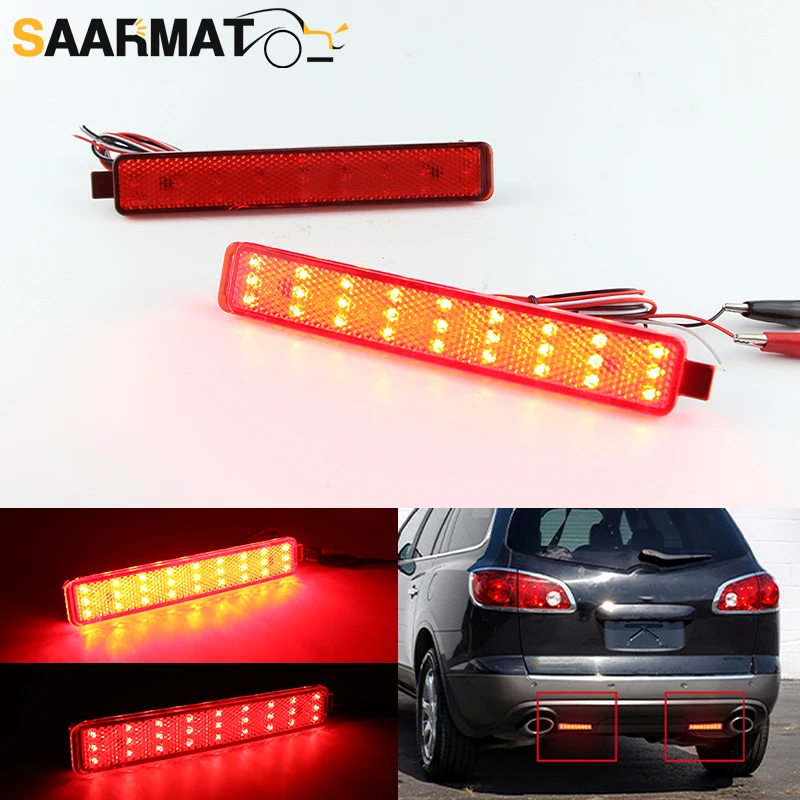 Red LED Rear Bumper Reflector Tail/Brake Light Rear Fog Lights For Buick Enclave,Cadillac CTS/CTS-V,Chevrolet Equinox,Saturn Vue