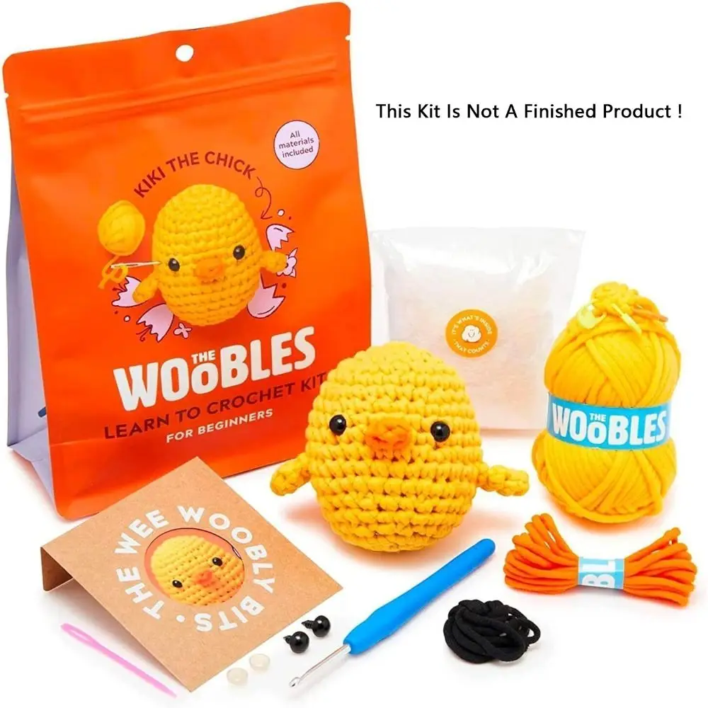 1 Set Crochet Stuffed Animal Kit DIY Crochet Kit Yarn Set Kit with Crochet Hooks Creative DIY Handmade Knitting Accessories