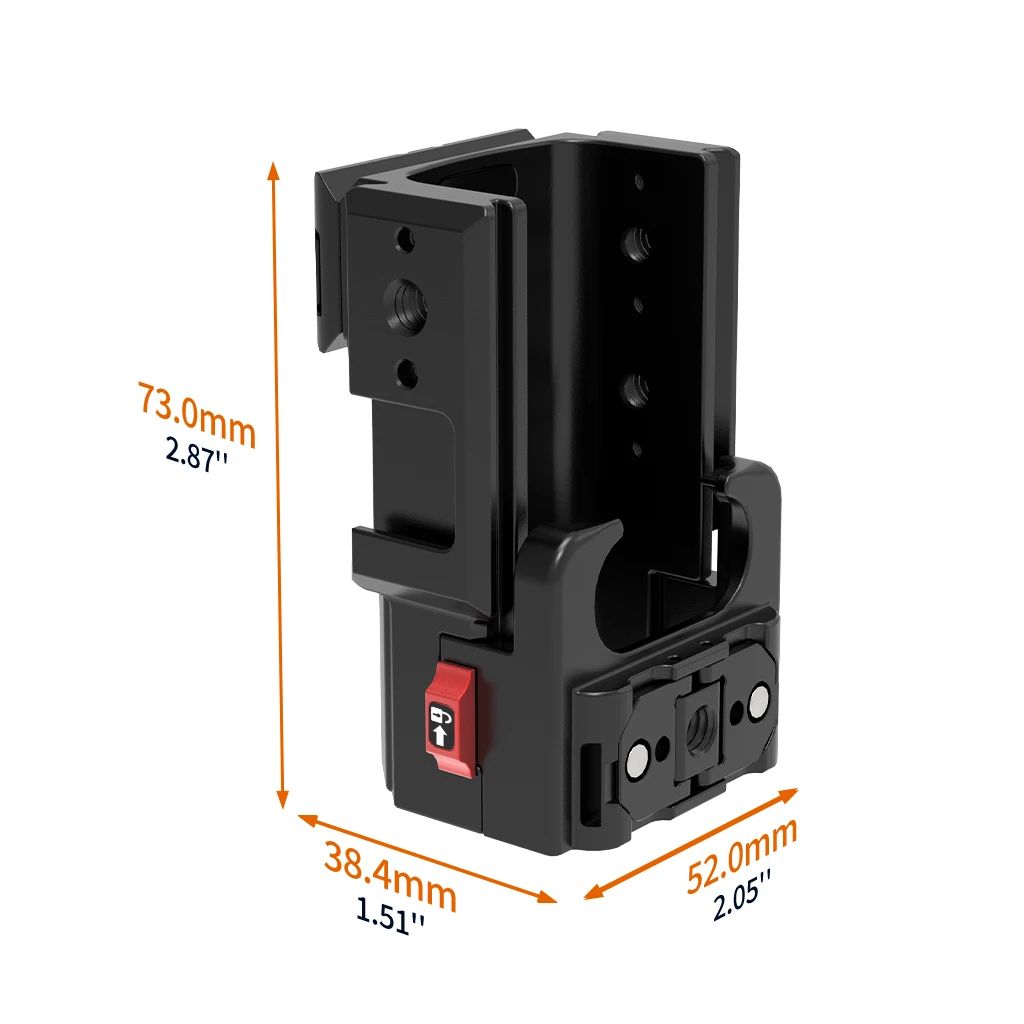 BGNing Erweiterungsadapter Schutzrahmen Halterung Kaltfuß-Schnellverschluss-Halterung für DJI Osmo Pocket 4 Kamerakäfig – Detail 14