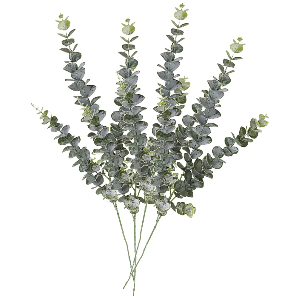 

4Pcs Artificial Eucalyptus Stems High Quality Faux Leaves Floral Wedding Party Home Vase Decoration Artificial Eucalyptus Stem