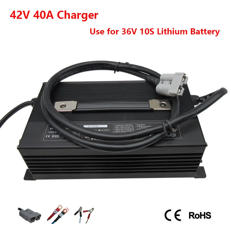 

2000W 42V 40A 30A 20A Lithium Fast Charger 36V 25A For 36 Volt 10S Li ion Touring Car Forklift Golf Cart Tricycle Battery