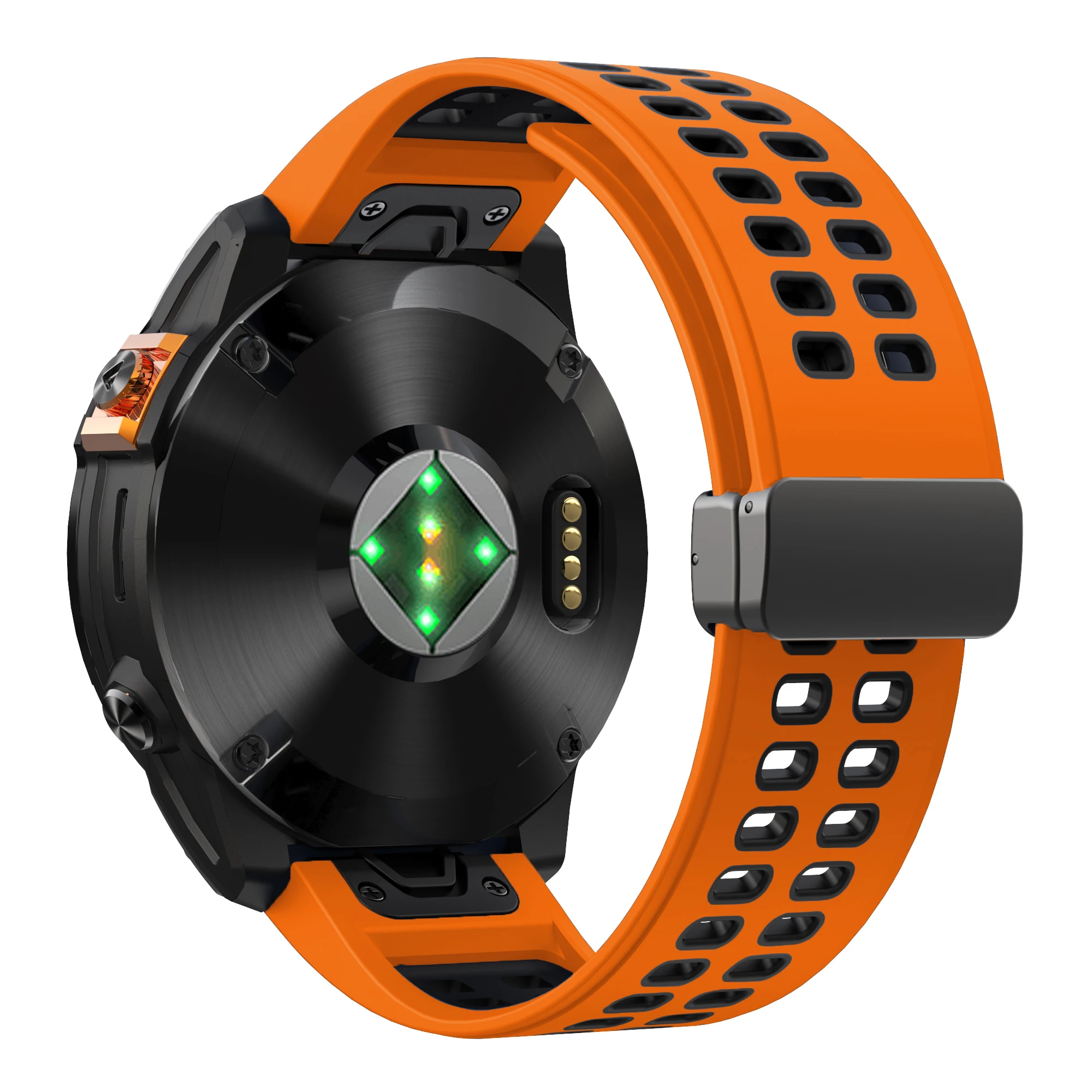Il cinturino in silicone magnetico bicolore a sgancio rapido da 26/22 mm è adatto per Garmin Quatix 8/Fenix 8 7x 7 Pro/Forerunner 970 965 955