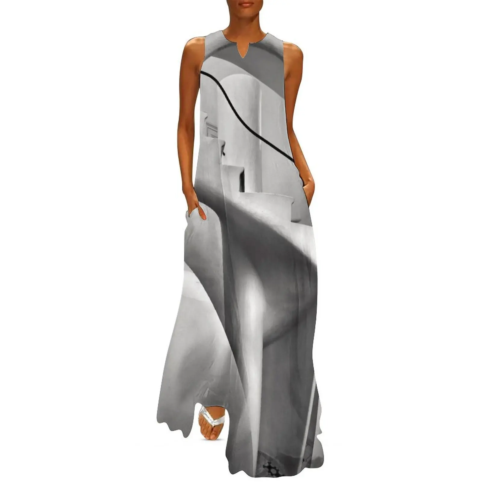 

Staircase in Casa Batllo Long Dress dresses for womens summer dresses women 2025 women's summer dresses 2025 women evening dress