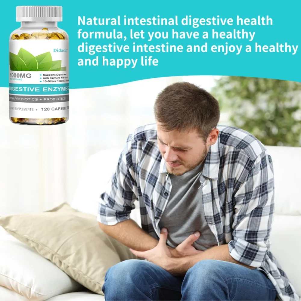 Probiotics + Prebiotics + Digestive Enzymes - Improves Digestion and Immunity, Relieves Constipation, Supports Intestinal Health