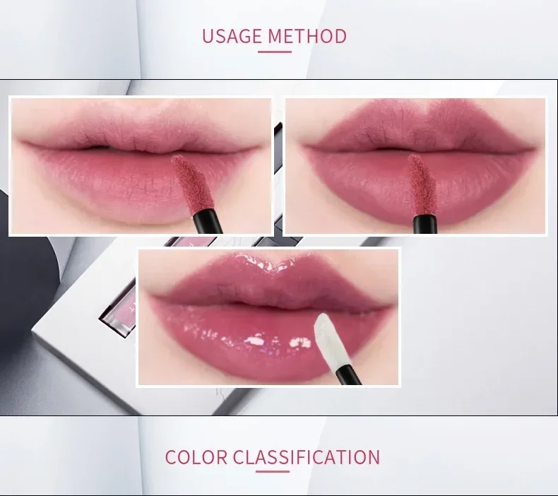 High Quality Nude Velvet Matte Liquid Lipstick Lip Oil Set Makeup Waterproof Moisturizing Lip Glaze Lip Gloss Tint Kit Cosmetics