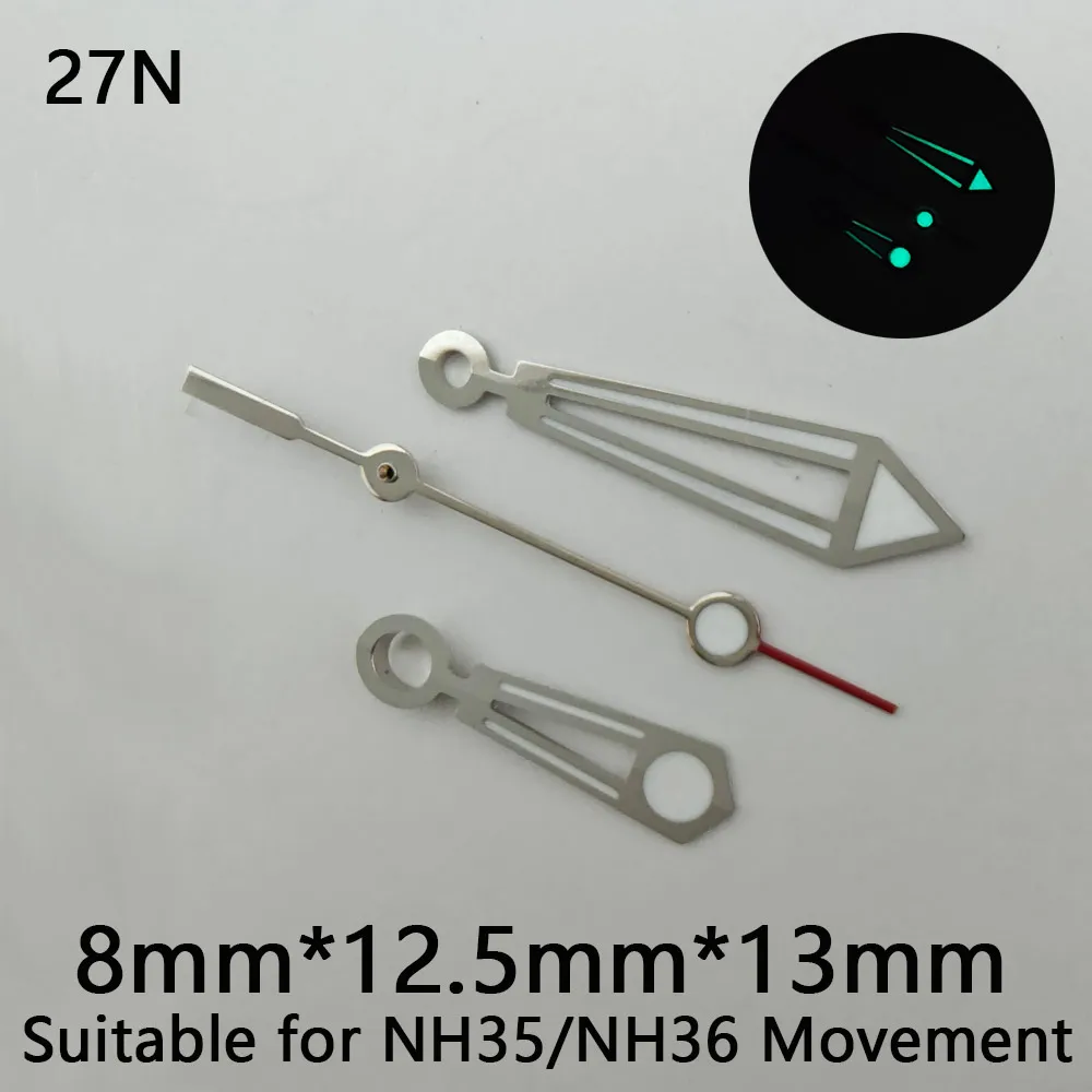 Relógio mãos nh35/nh36 relógio de mão nh35 relógio mãos relógios mecânicos verde luminoso relógio de mão adequado para nh35/nh36