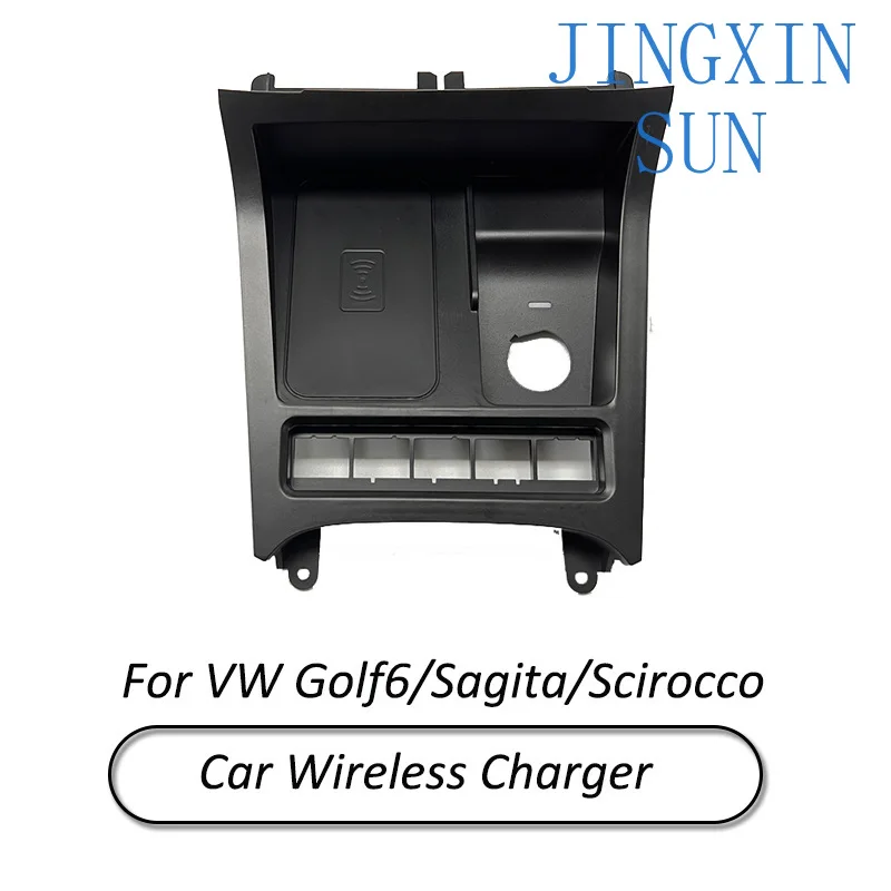 for Golf 6 old Scirocco original car storage box replacement wireless phone charger for vehicle interior organizer fast