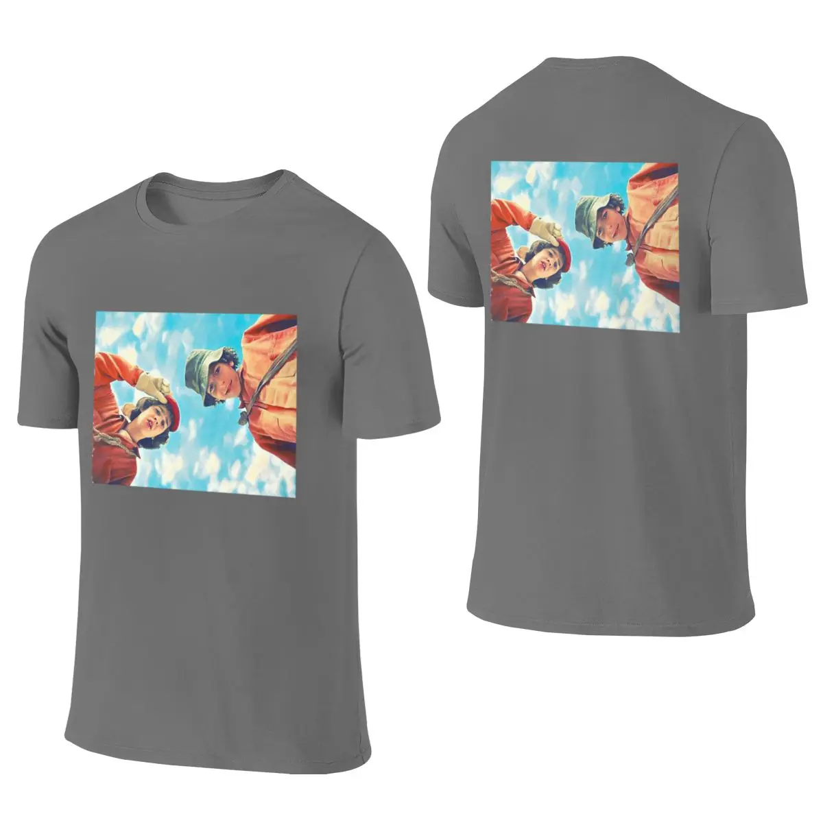 Stan And Zero Travel Reversible T-shirtKorean Style Minimal Simple Prints Men's T-shirts