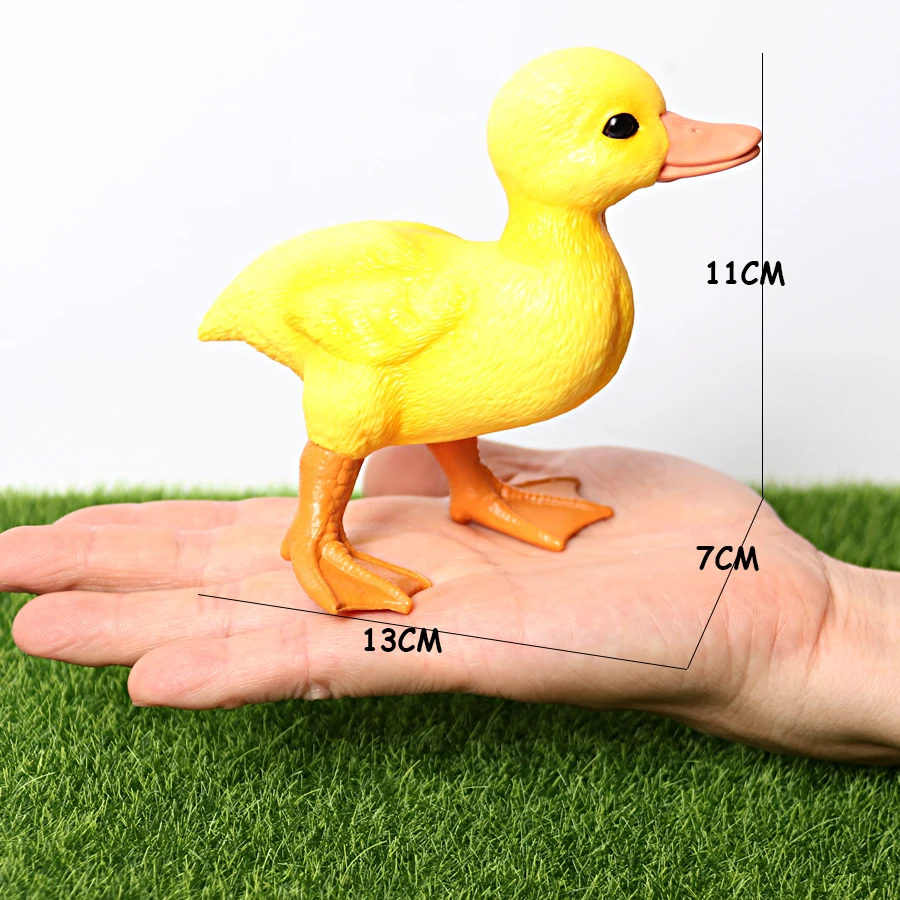 Simulated Farm Animals Poultry Duck Action Figurines Toy Plastic Animal Model Farm Souvenir Ornament For Kids Birthday Xmas Gift