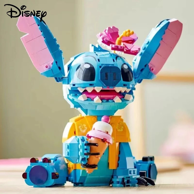 Miniso Disney 2024 New 730pcs Stitch Compatible 43249 Building Blocks Bricks Stitch Girl Boy Christmas Birthday Gift  Toys