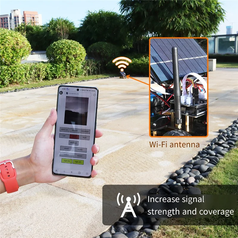 Efficient-ESP32-CAM Smart Car Programming Kit Solar Camera Programming Education Robot Car Smart Programming Education Robot Car