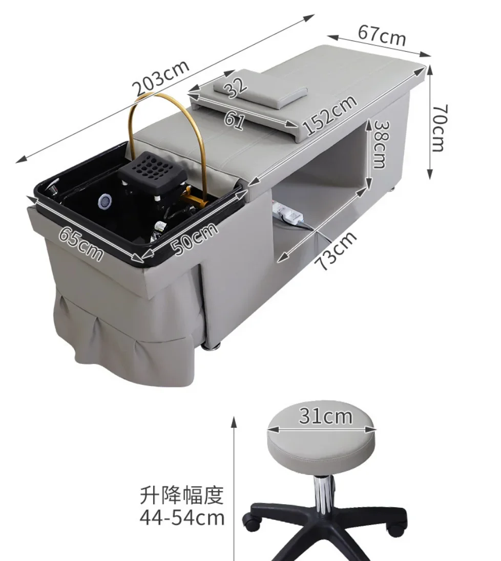 multifunctional lay down shampoo bed salon head spa hair wash thai steam bowl headspa massage circulating electric with pedicure