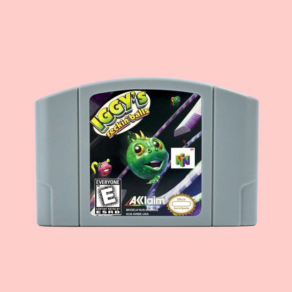 

Iggy's Reckin' Balls Game Cartridge For N64 USA NTSC Retro 64 Bit Game Consoles