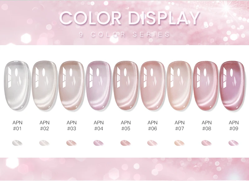 AS Colors Nude Magnetic Cat Eye Gel Nagellack Rosa UV LED Soak Off Gel Lack Crystal Cat Eye Gel Lack Professionelle Emaille – Detail 2