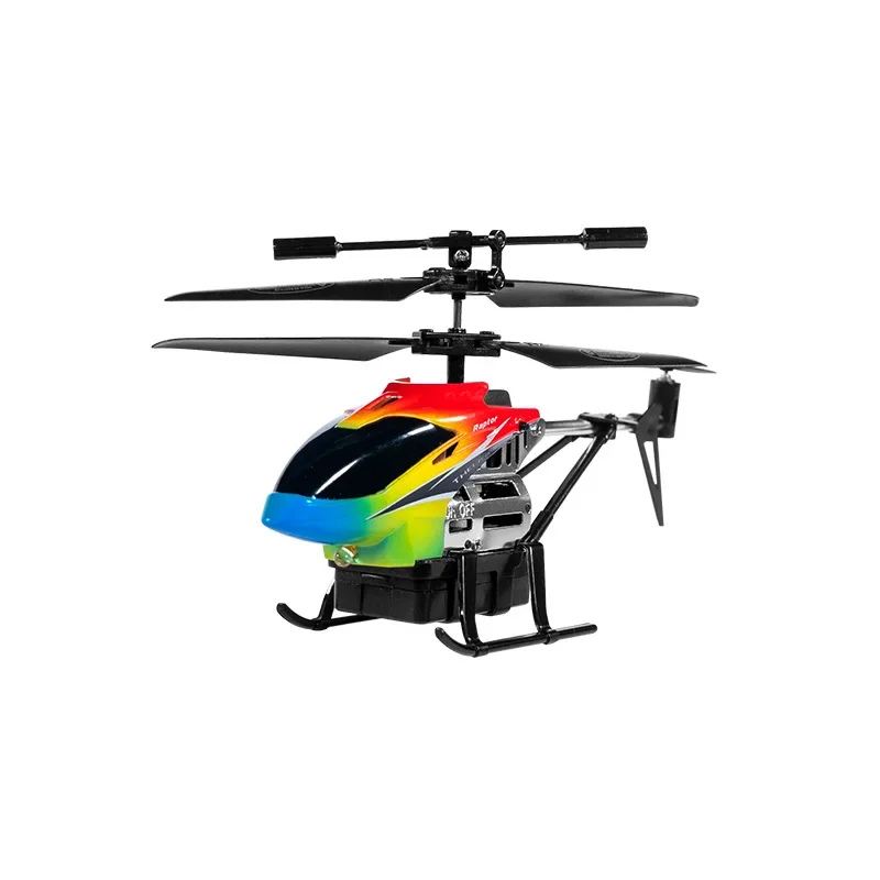 Mini helicóptero no tripulado con giroscopio para niños, juguete de avión metálico, resistente a caídas, 3 canales de carga