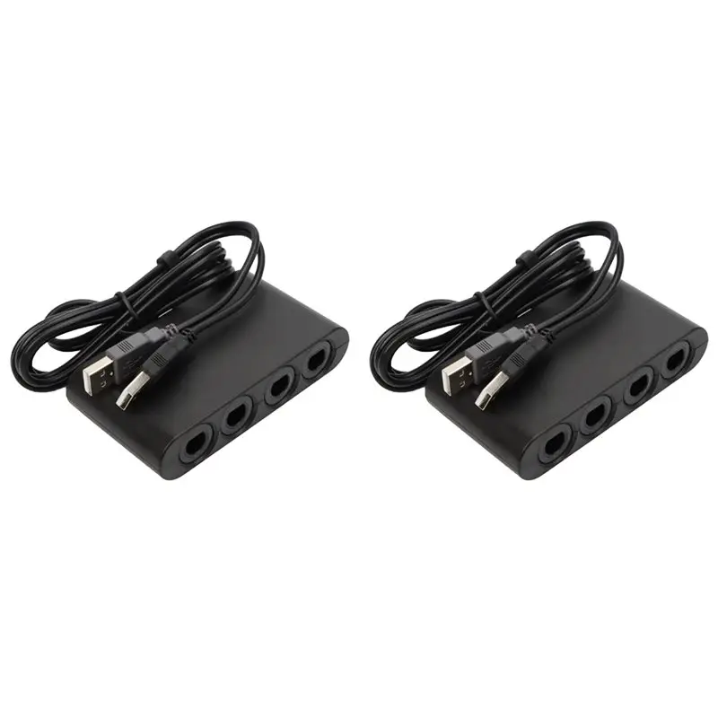 AA84 2X 4 Ports Game Converter For Gamecube GC Controller USB Adapter For Nintend Switch NGC/Wii U/PC Controller Adapter