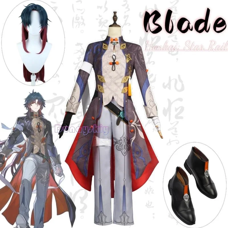 Blade Anime Game Honkai: Star Rail Cosplay Costume Clothes Wig Shoes Uniform Cosplay Stellaron Hunters Xianzhou Alliance Set