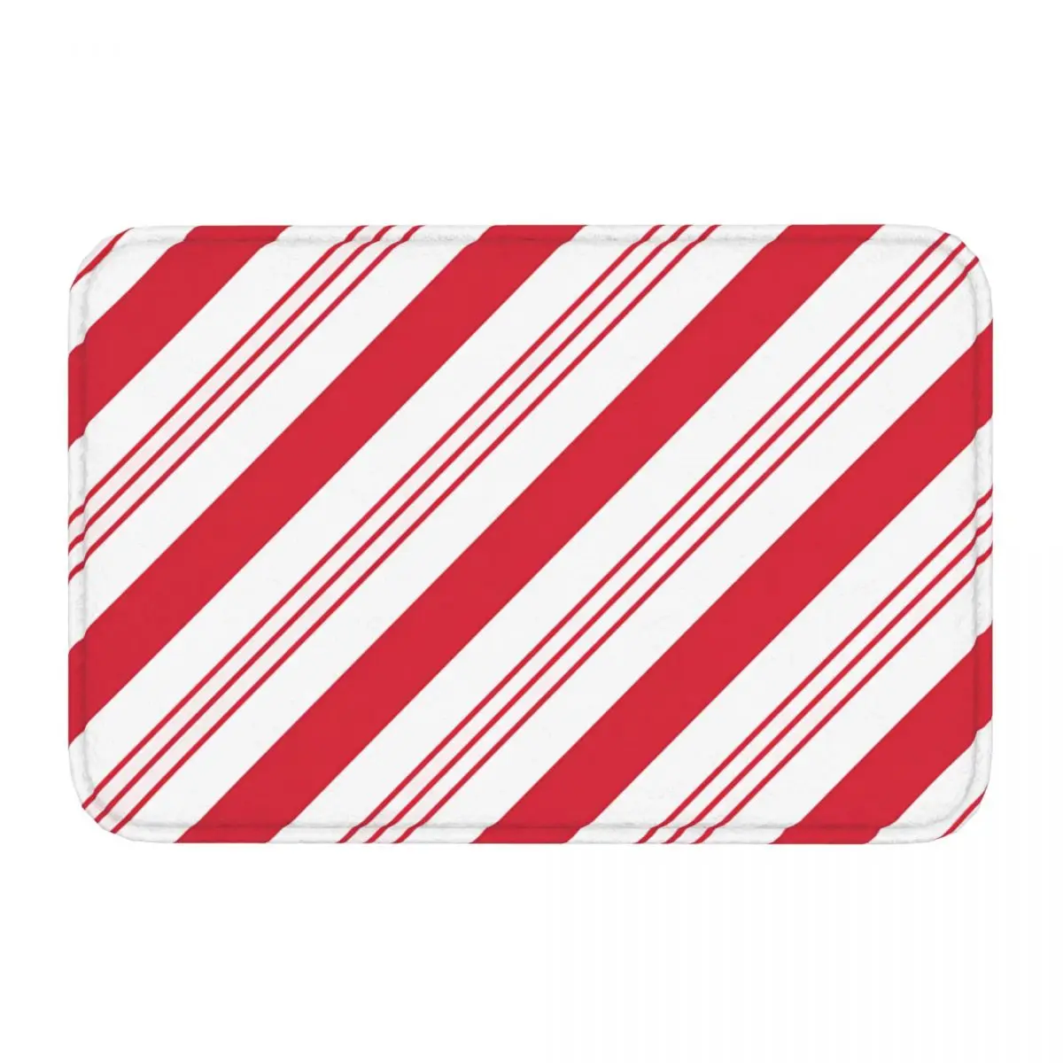 Red Diagonal Stripes Doormat Non-Slip Entrance Kitchen Bathroom Floor Door Mats Garage Rug Carpet Footpad