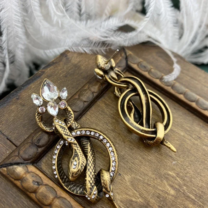 Retro Jewelry Vintage Temperament Snake Earrings For Women Fashion Accessories