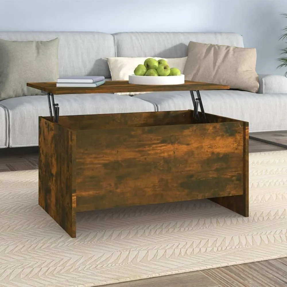 

Accent Tables Coffee Table Smoked Oak 31.5"x21.9"x16.3" Engineered Wood,Multifunctional Coffee Table with LiftTop for Dining and