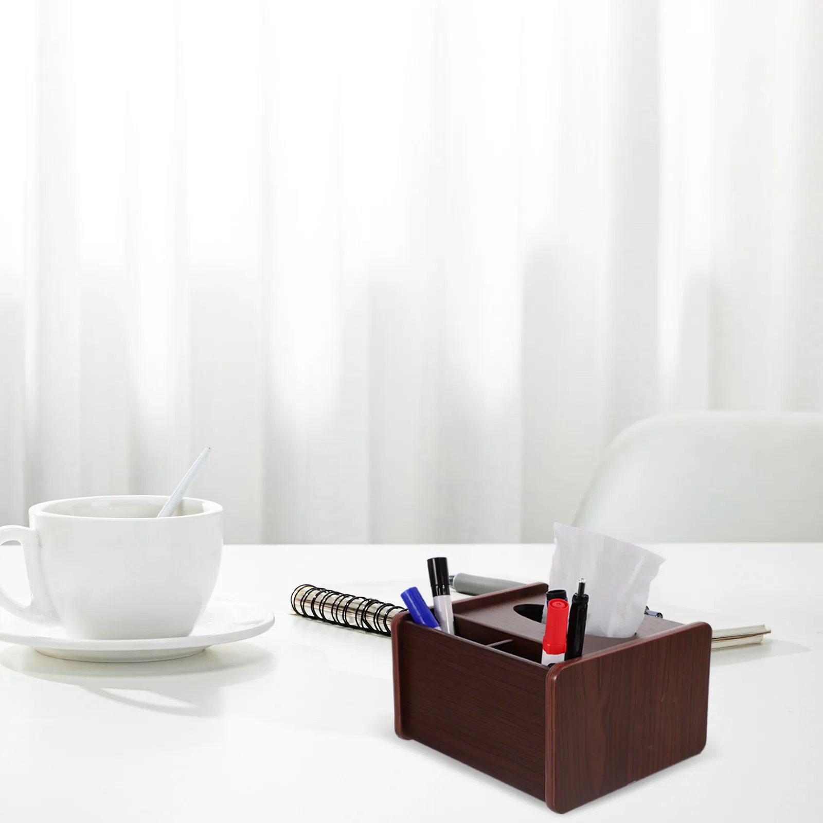 

Remote Control Storage Tissue Box Desktop Organizer Napkin Holder Pen Case Multifunctional Stationery Storage for Office Home
