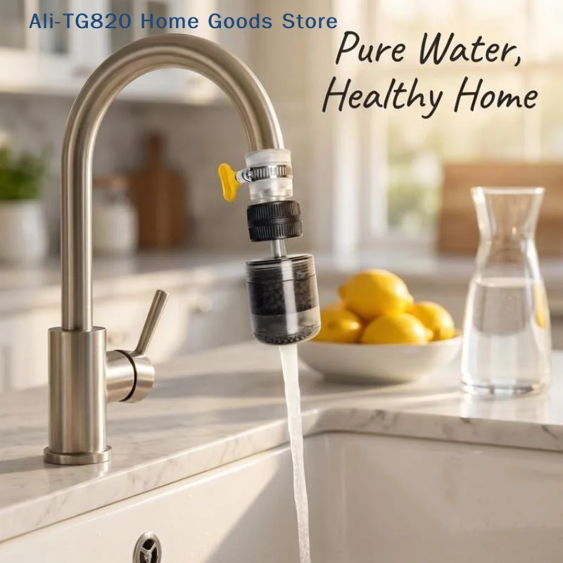 [TG820]Titanium Faucet Water Filter Efficient Impurity Removal Easy Installation For Home Kitchen Vegetable Washing Daily Use