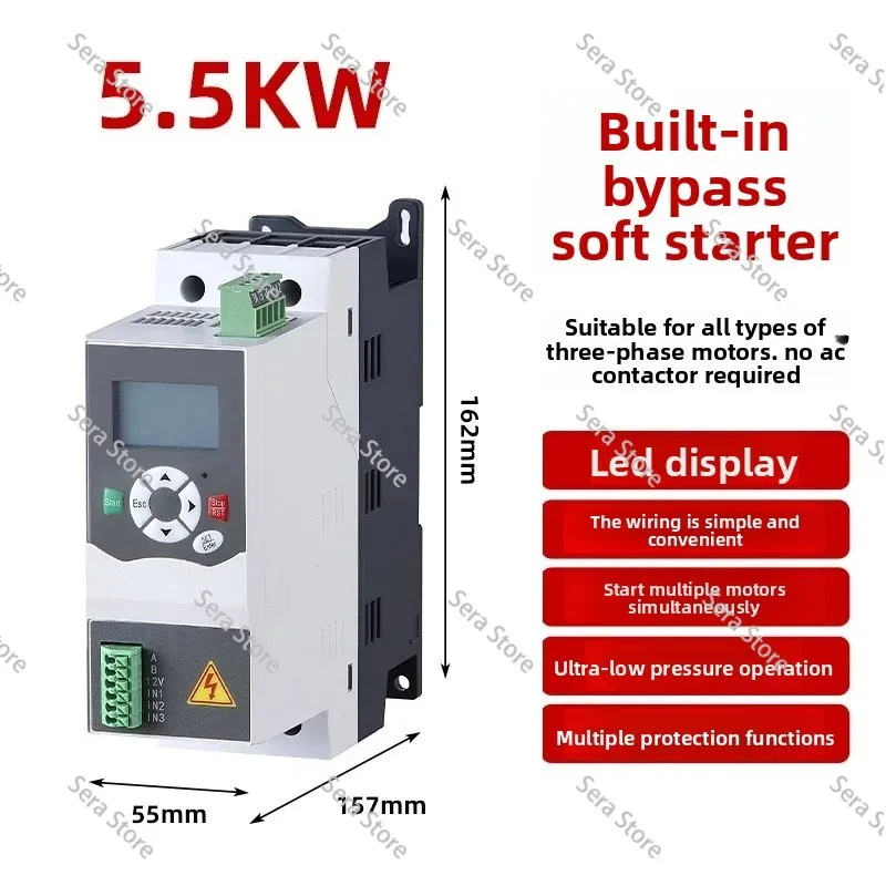 380V Three-phase Motor Between 304-456V Built-in Bypass Soft Starter Cabinet 5.5/7 5/11/15 KW