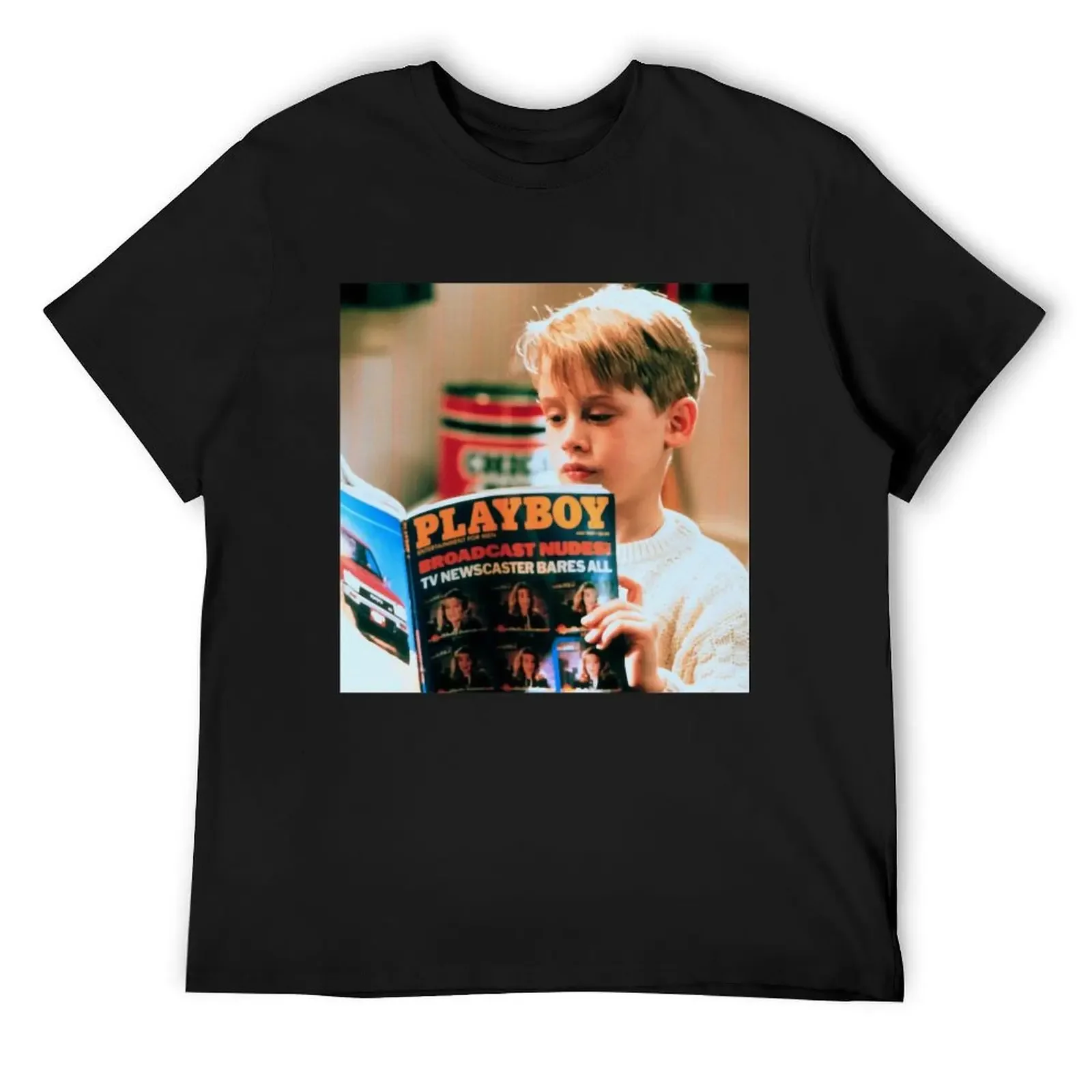 Kevin reads magazine T-Shirt basketball graphic tees blanks Men's cotton t-shirt