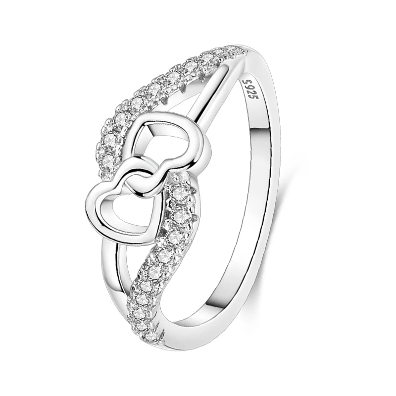 Women's 925 Silver Geometric Star Zircon Ring, Romantic Gift