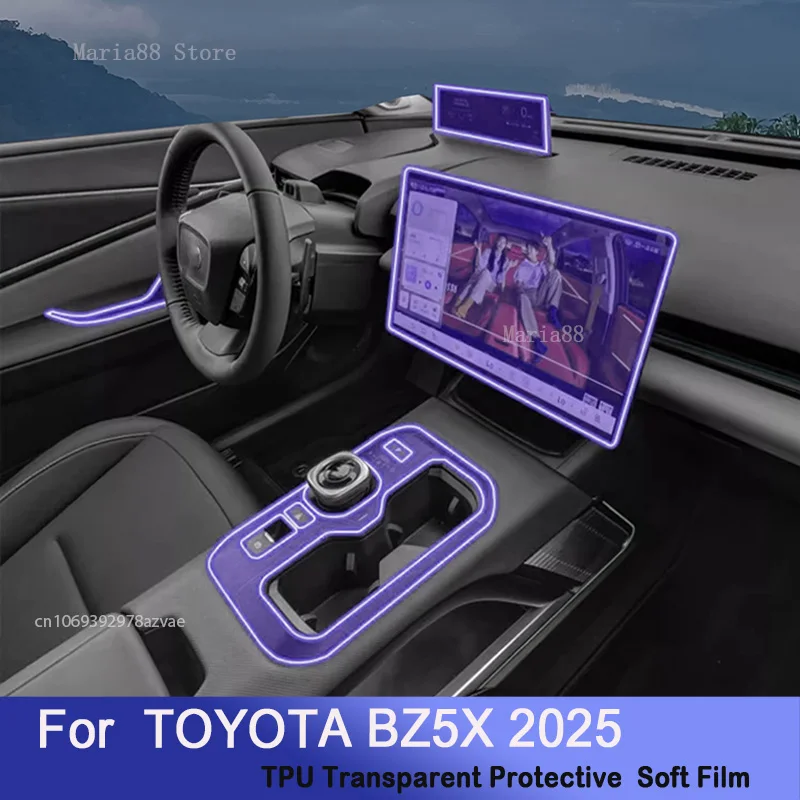 

For TOYOTA BZ5X 2025 Car Air Interior Center instrument Navigatio Console TPU Protective Film scratch Repair Sticker