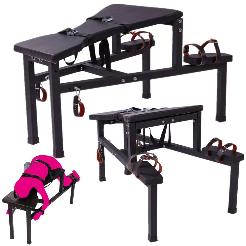 Extreme Bondage Table Adjustable Restraint Furniture Wrist Cuffs Handcuffs Bdsm Chair Adult Pleasure Sex Toys For Couples Games