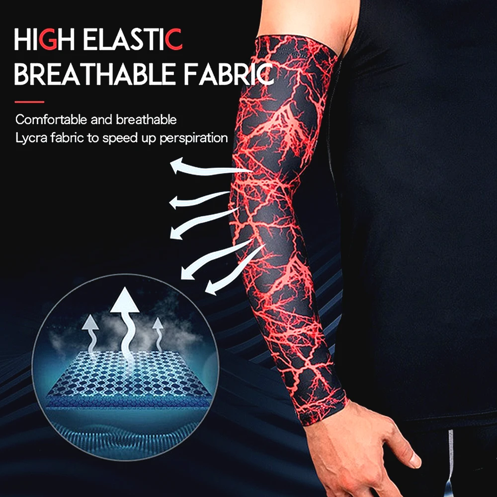 BraceTop 1 Paar Unisex Sport Arm Ärmel Golf Basketball Radfahren Ellenbogen Protector Arm Ärmeln Sun UV Schutz Abdeckung Schutz